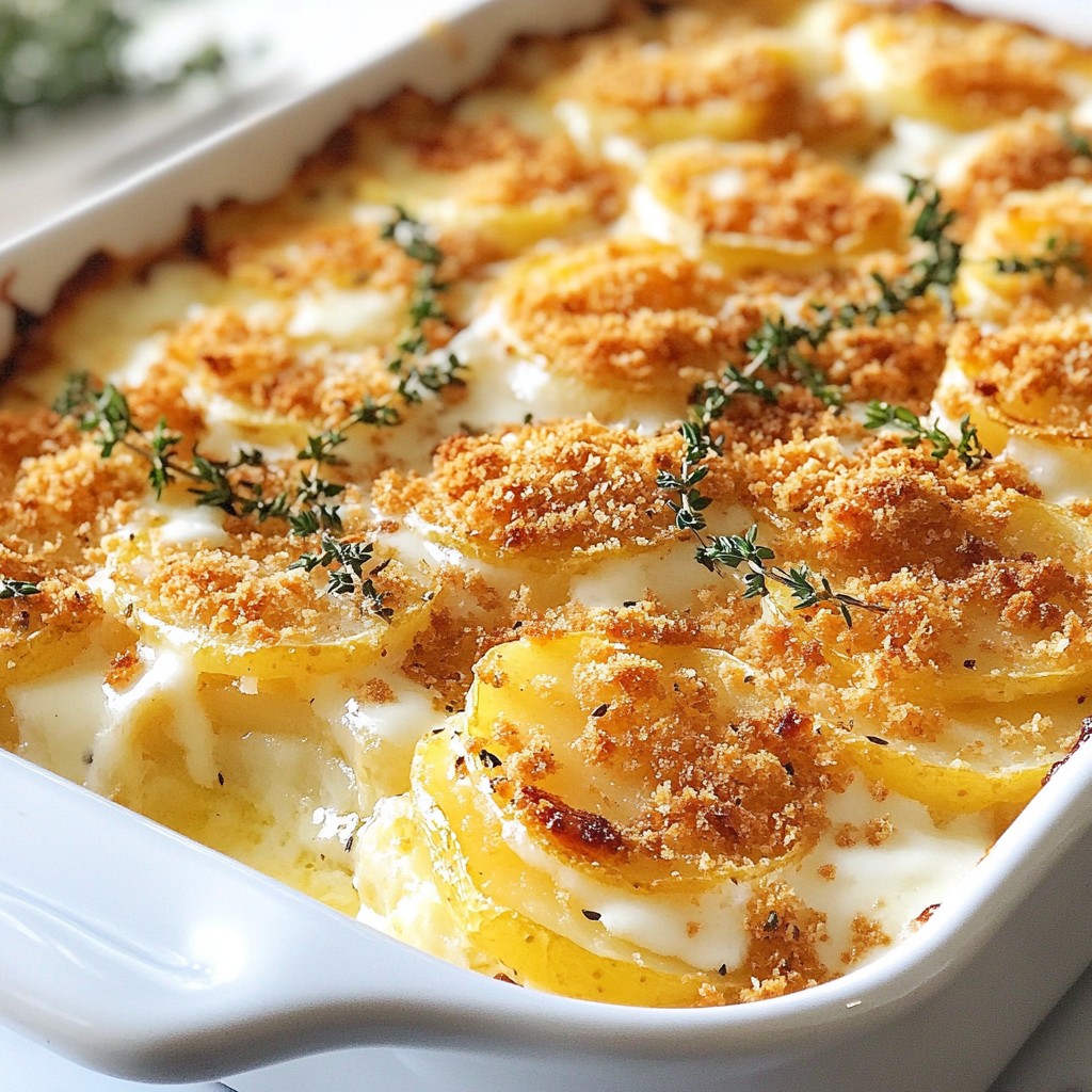 Rich and Creamy Potato Gratin Casserole Delight