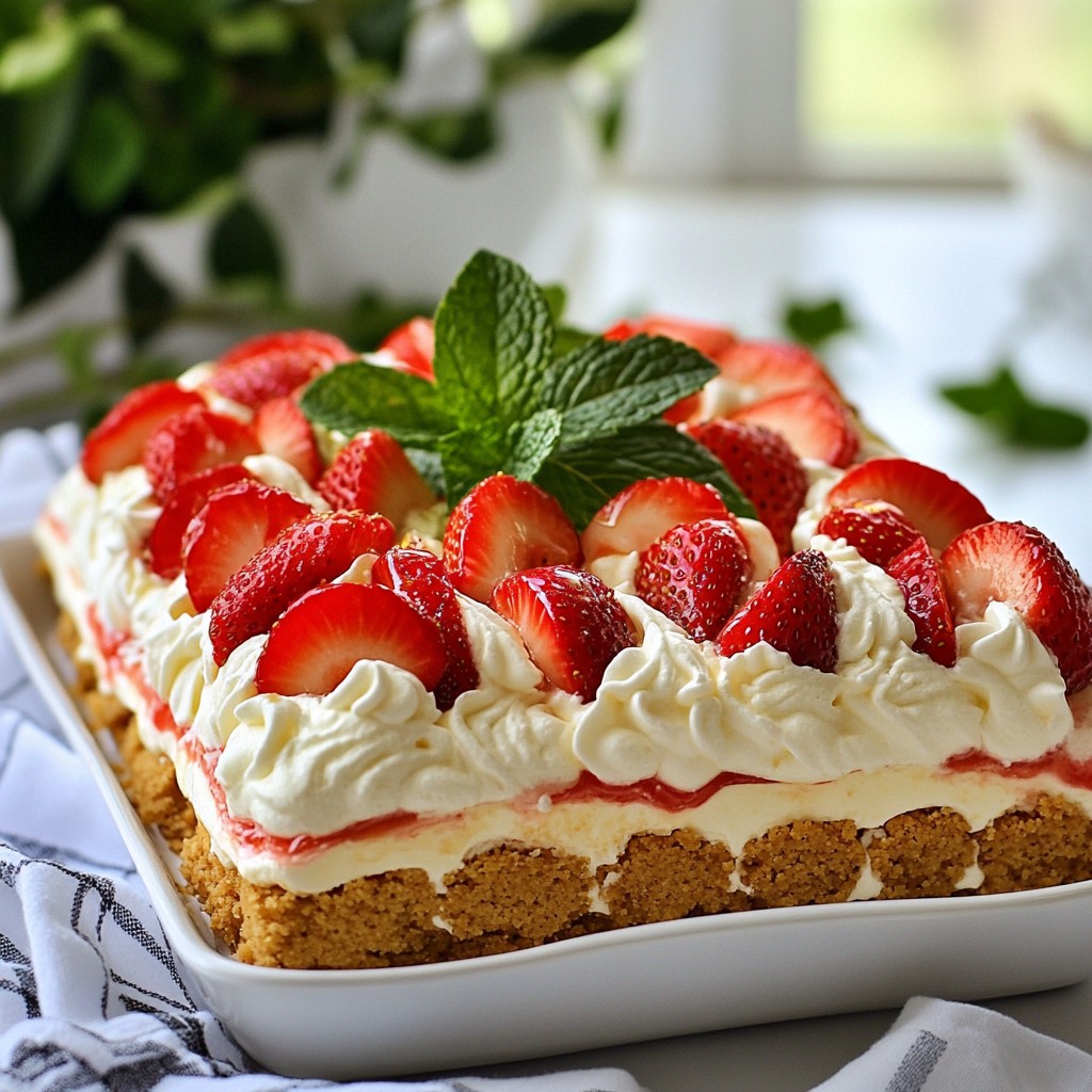 Strawberry Cheesecake Icebox Cake Delightful Treat