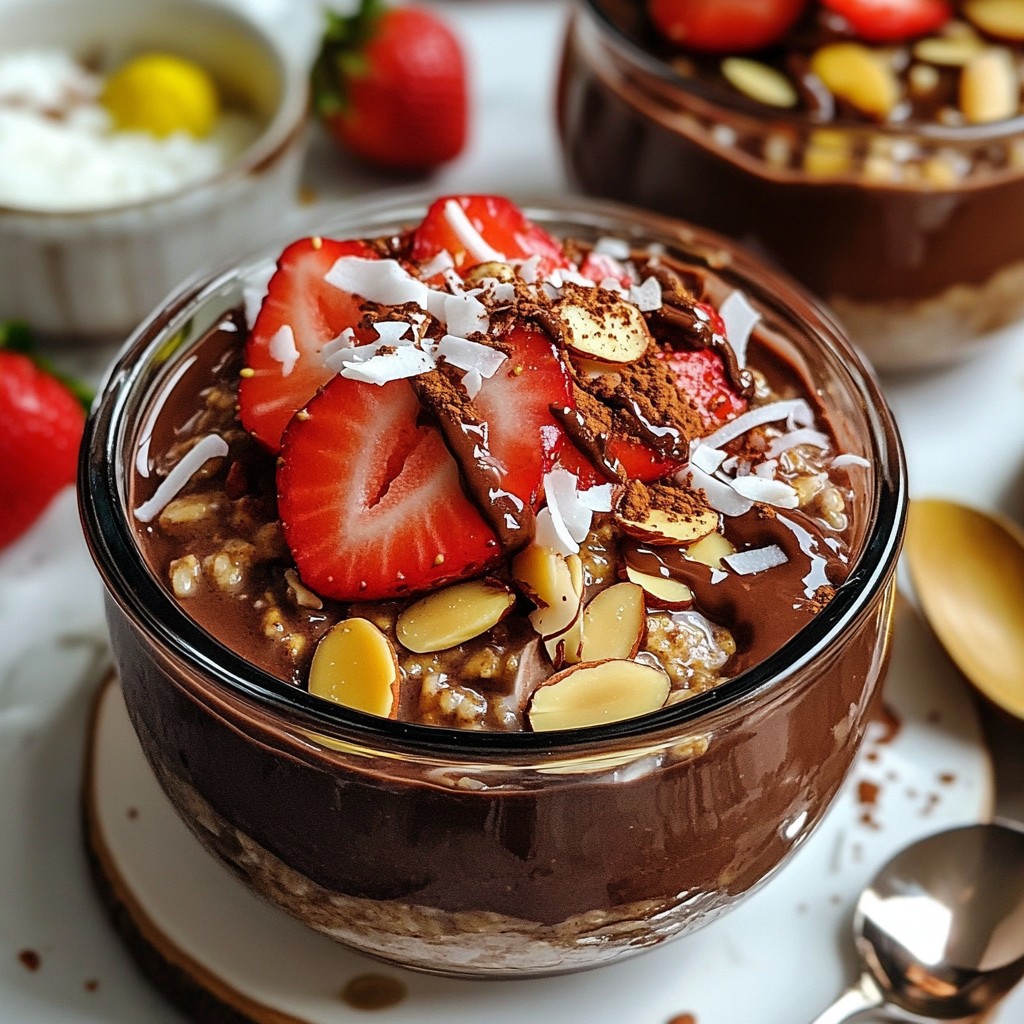 Chocolate Strawberry Overnight Oats Easy and Tasty Recipe