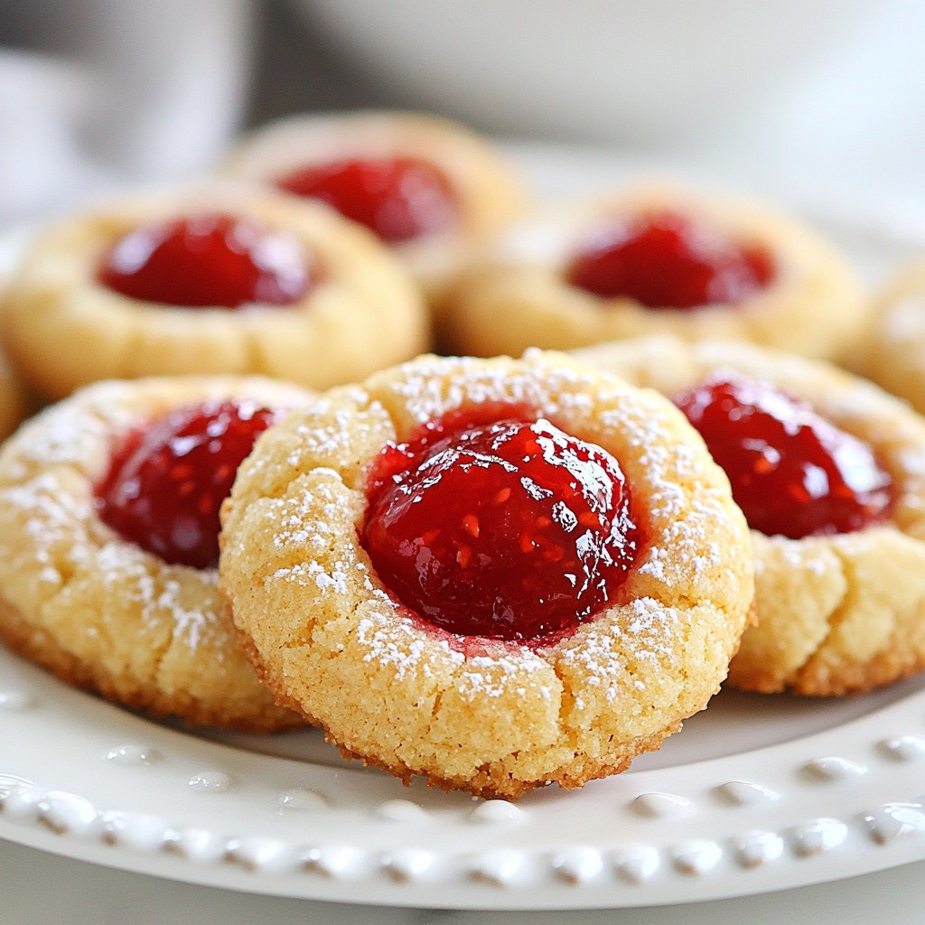 Raspberry Almond Thumbprint Cookies Delightful Treat