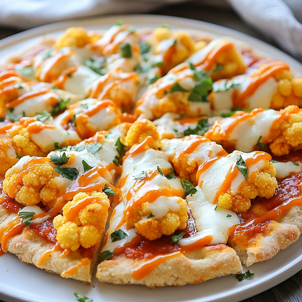 Vegan Buffalo Cauliflower Pizza Irresistible Flavor