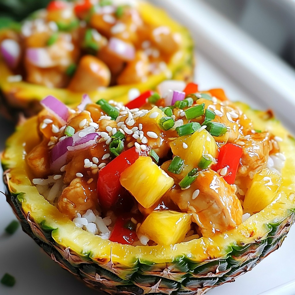 Teriyaki Chicken Pineapple Bowls Flavorful and Fun Dish