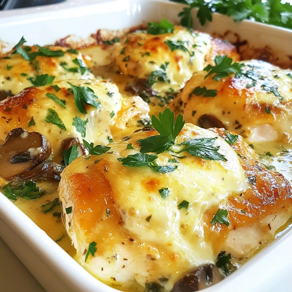 Savory Chicken and Mushroom Bake Flavorful Dinner Idea