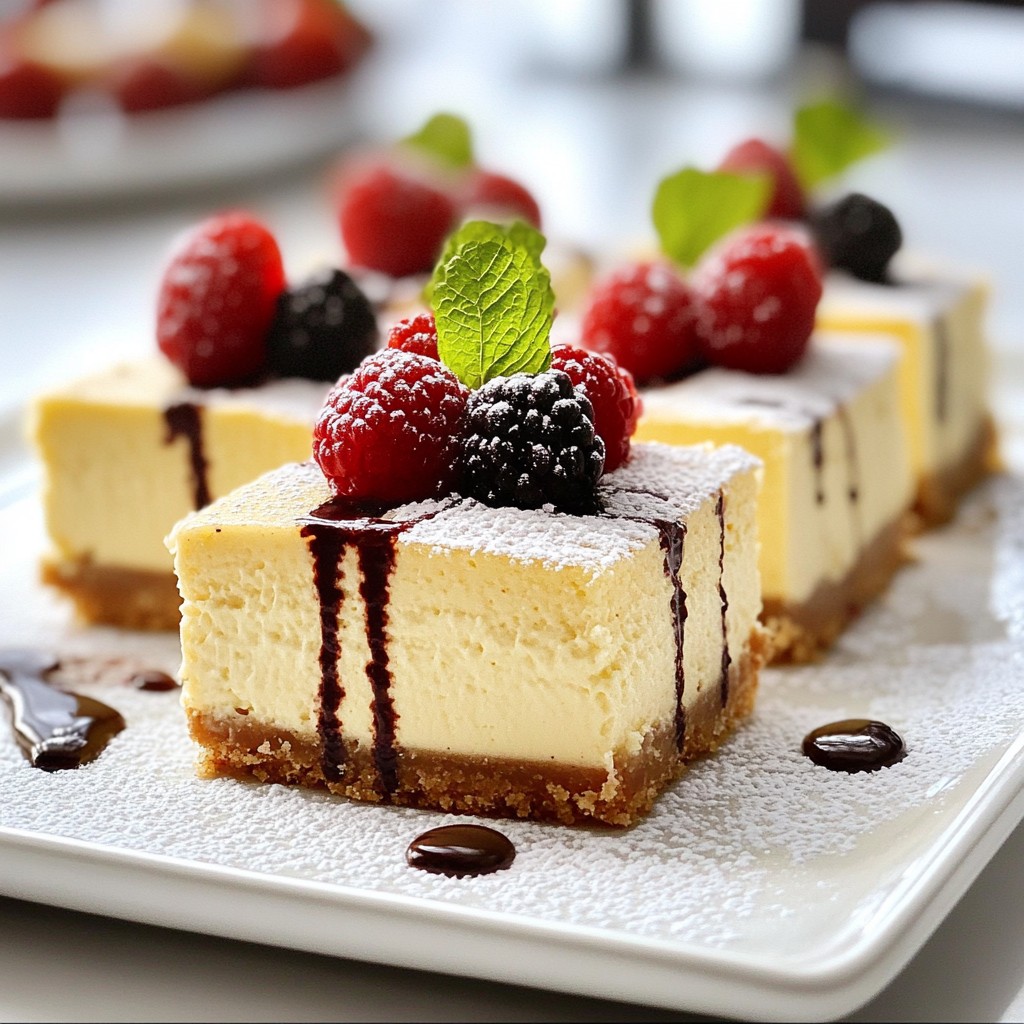 Vanilla Bean Cheesecake Bars Creamy Delight Recipe