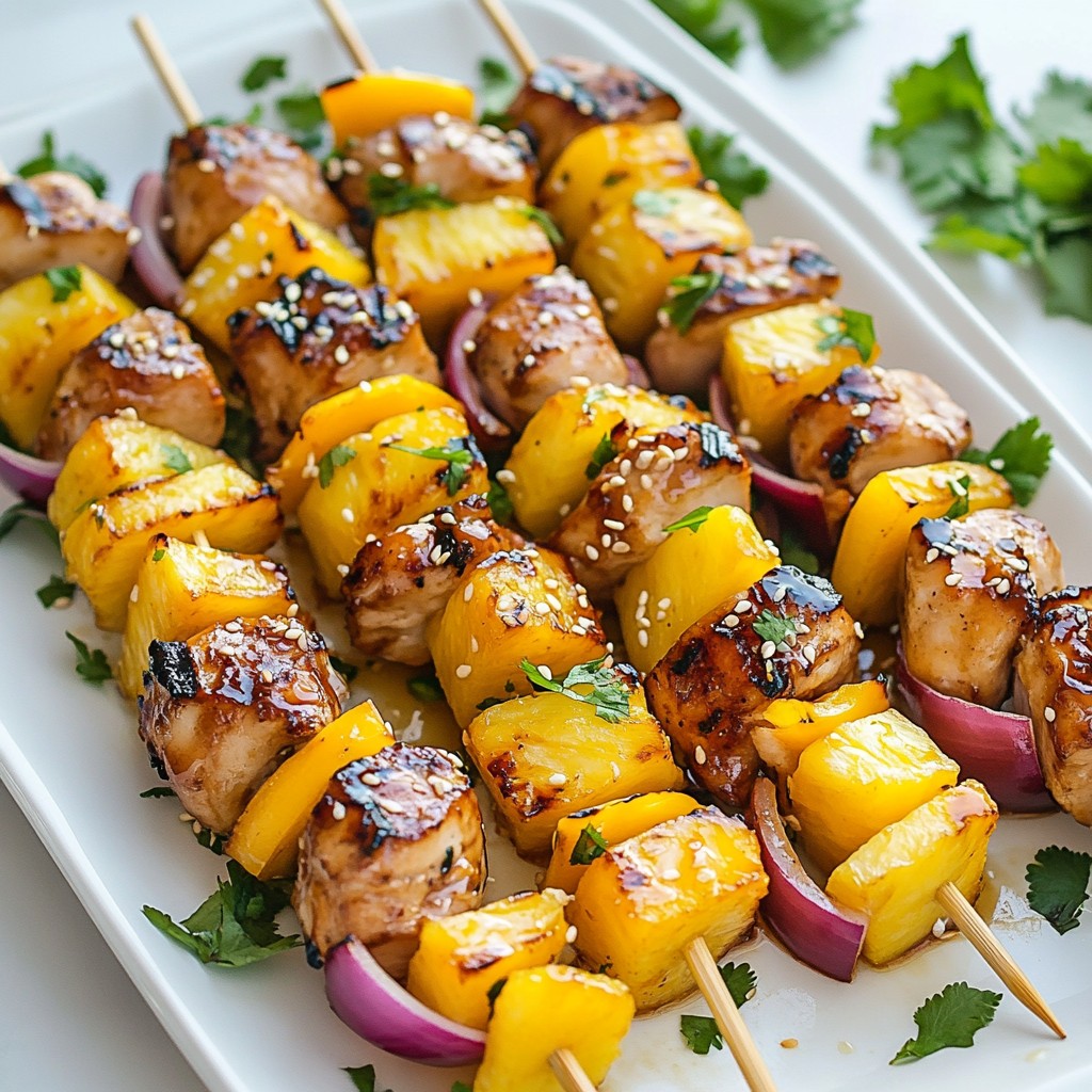 Pineapple Teriyaki Chicken Kabobs Flavorful Grilling Delight