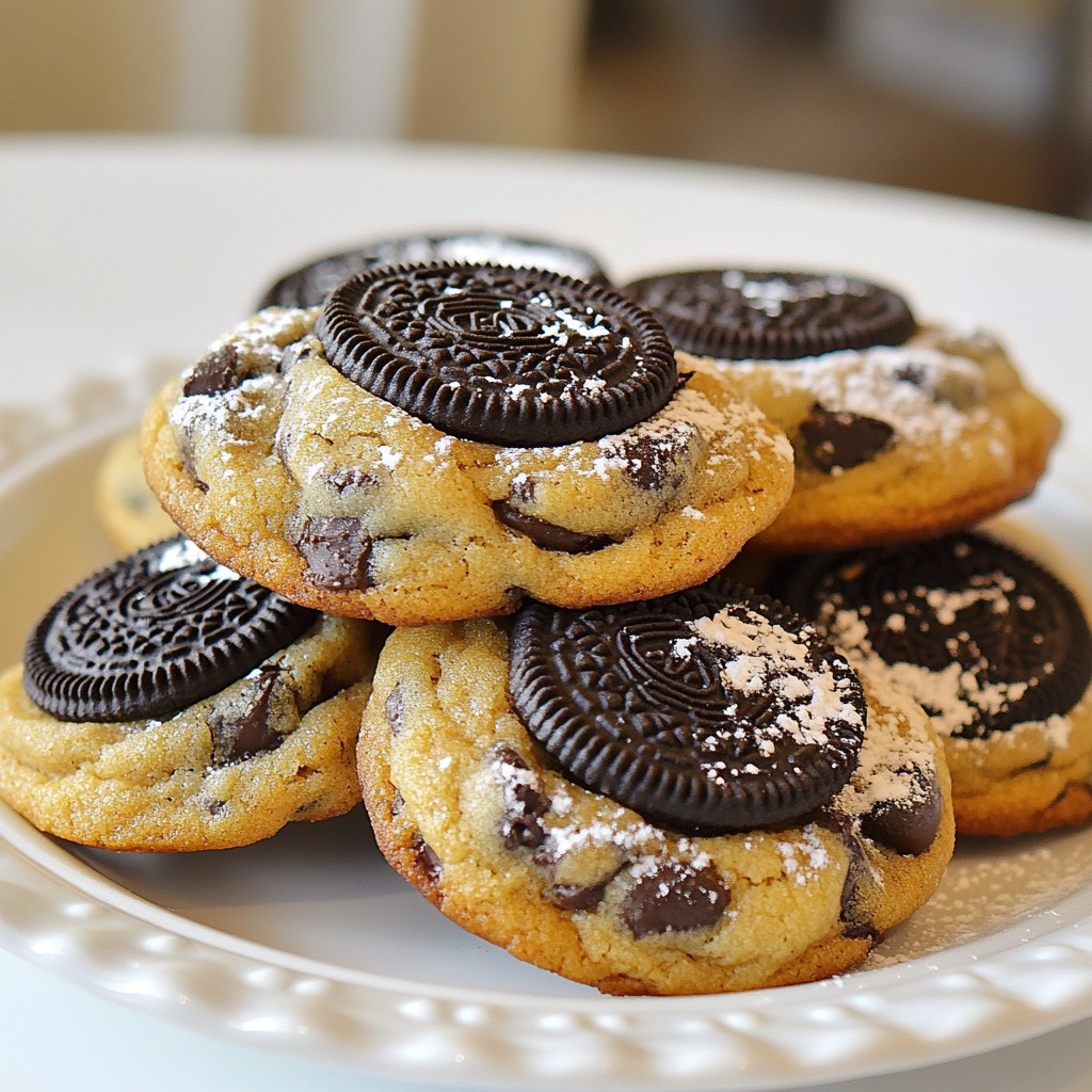 Oreo Stuffed Chocolate Chip Cookies Delicious Treat