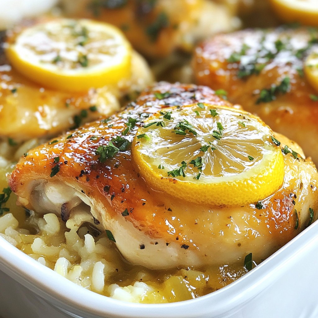 Baked Lemon Herb Rice and Chicken Delight Recipe