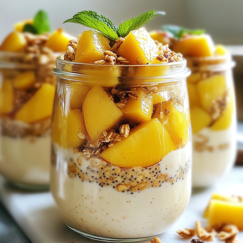 Peach Cobbler Overnight Oats Easy and Delicious Recipe