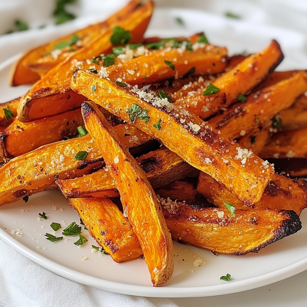 Garlic Parmesan Sweet Potato Fries Crispy Delight