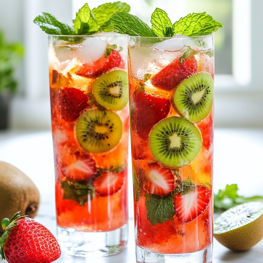 Strawberry Kiwi Agua Fresca Refreshing Summer Drink