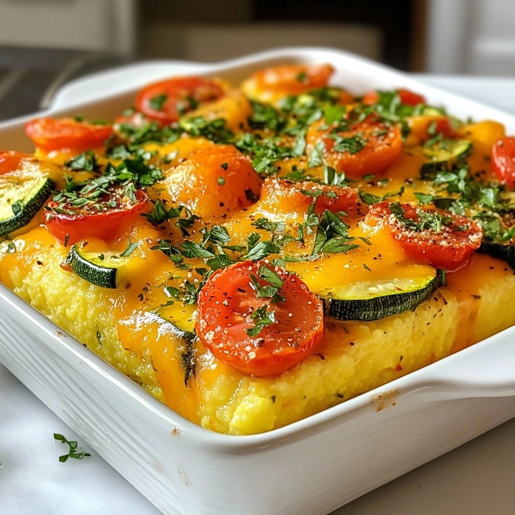 Cheesy Polenta and Vegetable Bake Delightful Recipe
