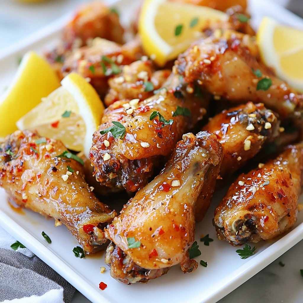 Spicy Garlic Lemon Wings Zesty Flavor Explosion