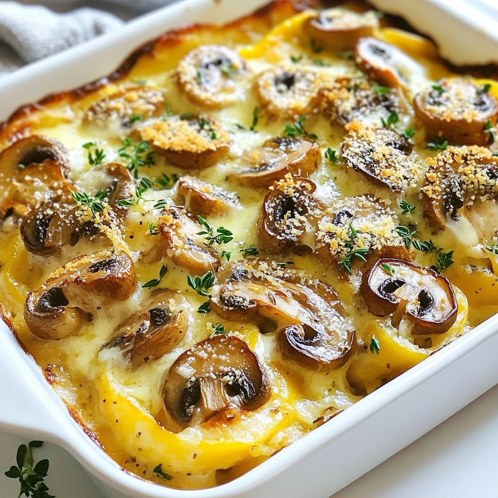 Creamy Garlic Herb Mushroom Casserole Delightful Dish
