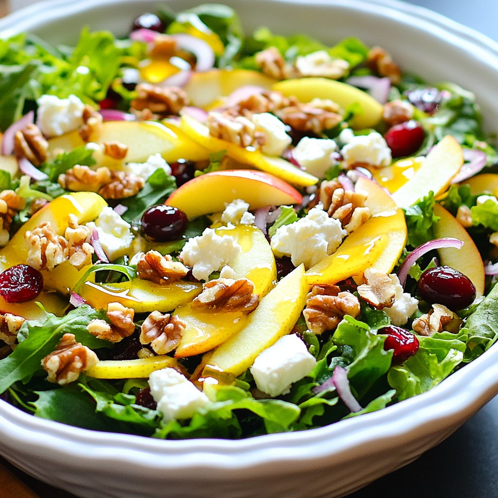 Apple Cranberry Walnut Salad Delicious and Fresh Mix
