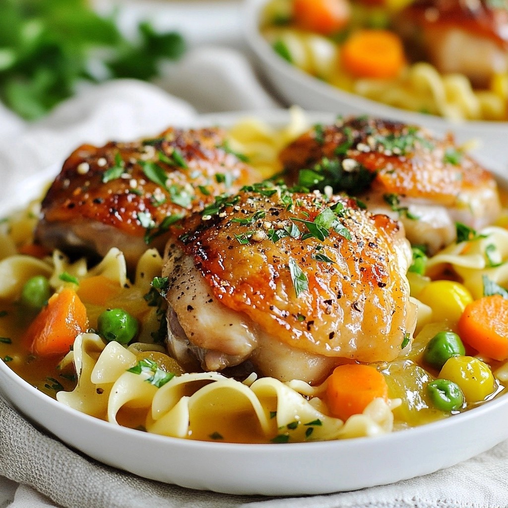 Herbed Chicken and Noodle Dump Dinner Delight