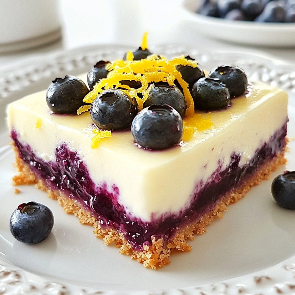 Lemon Blueberry Cheesecake Bars Simply Delicious Treat