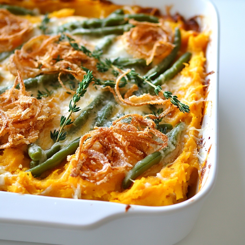 Festive Sweet Potato and Green Bean Casserole Delight