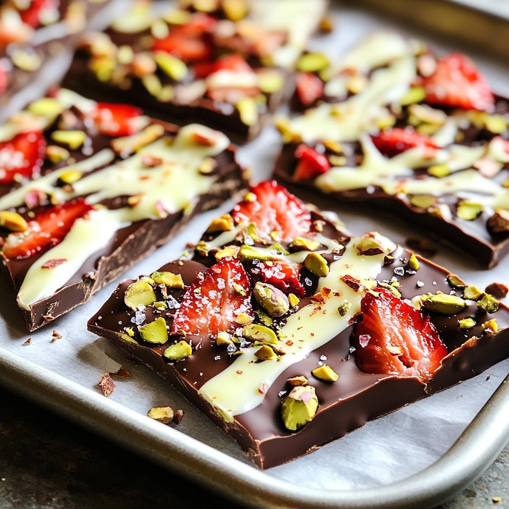 Chocolate Covered Strawberry Bark Delightful Treat