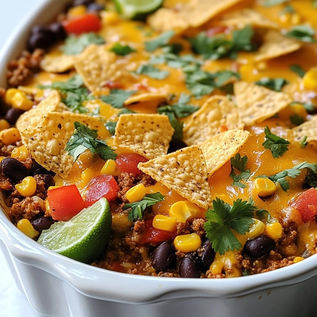 Mexican Fiesta Beef and Bean Hotdish Delight