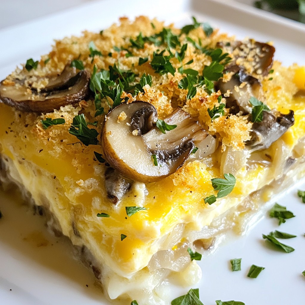 Savory Mushroom and Swiss Cheese Bake Delightful Meal