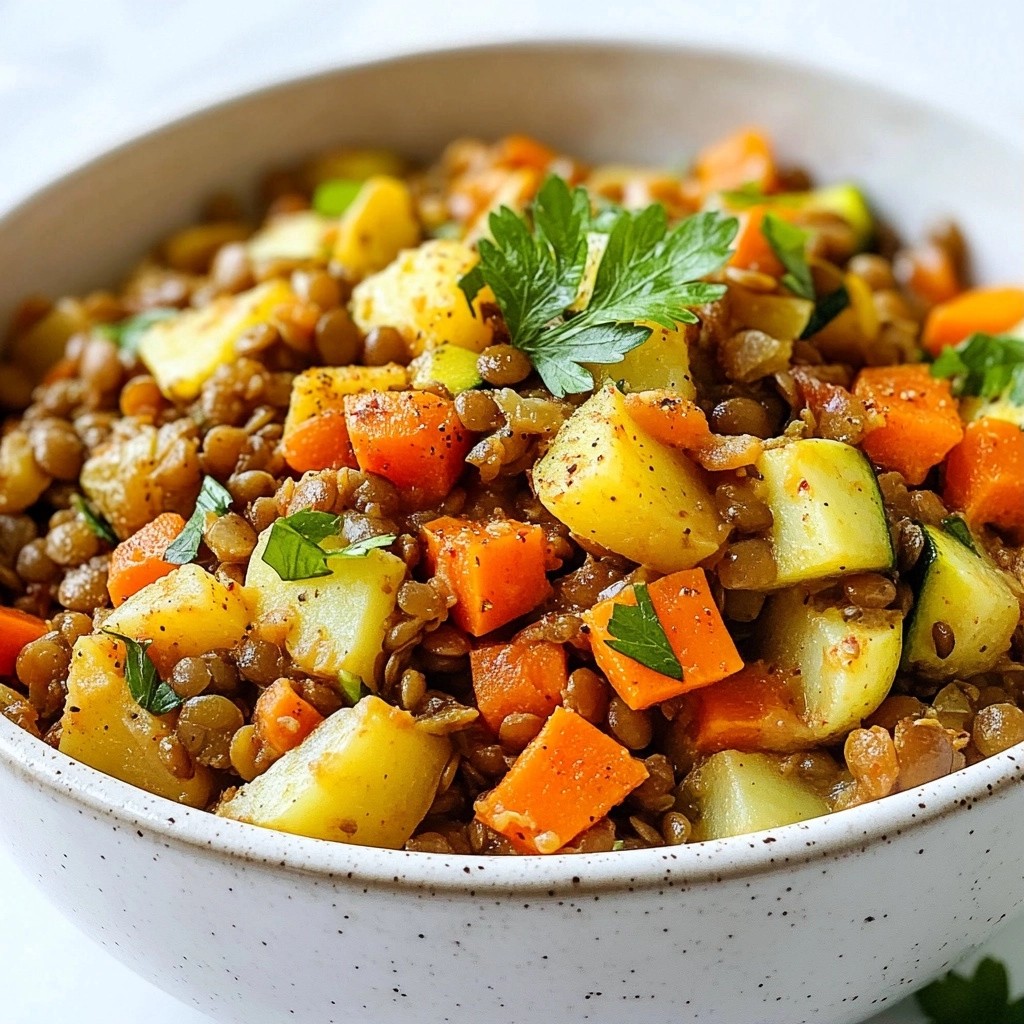 Hearty Lentil and Vegetable Hotdish Savory Comfort Food