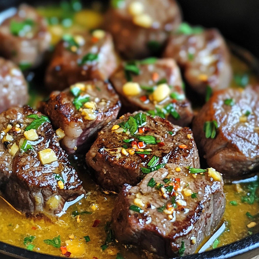 Spicy Garlic Butter Steak Bites Savory Flavor Boost