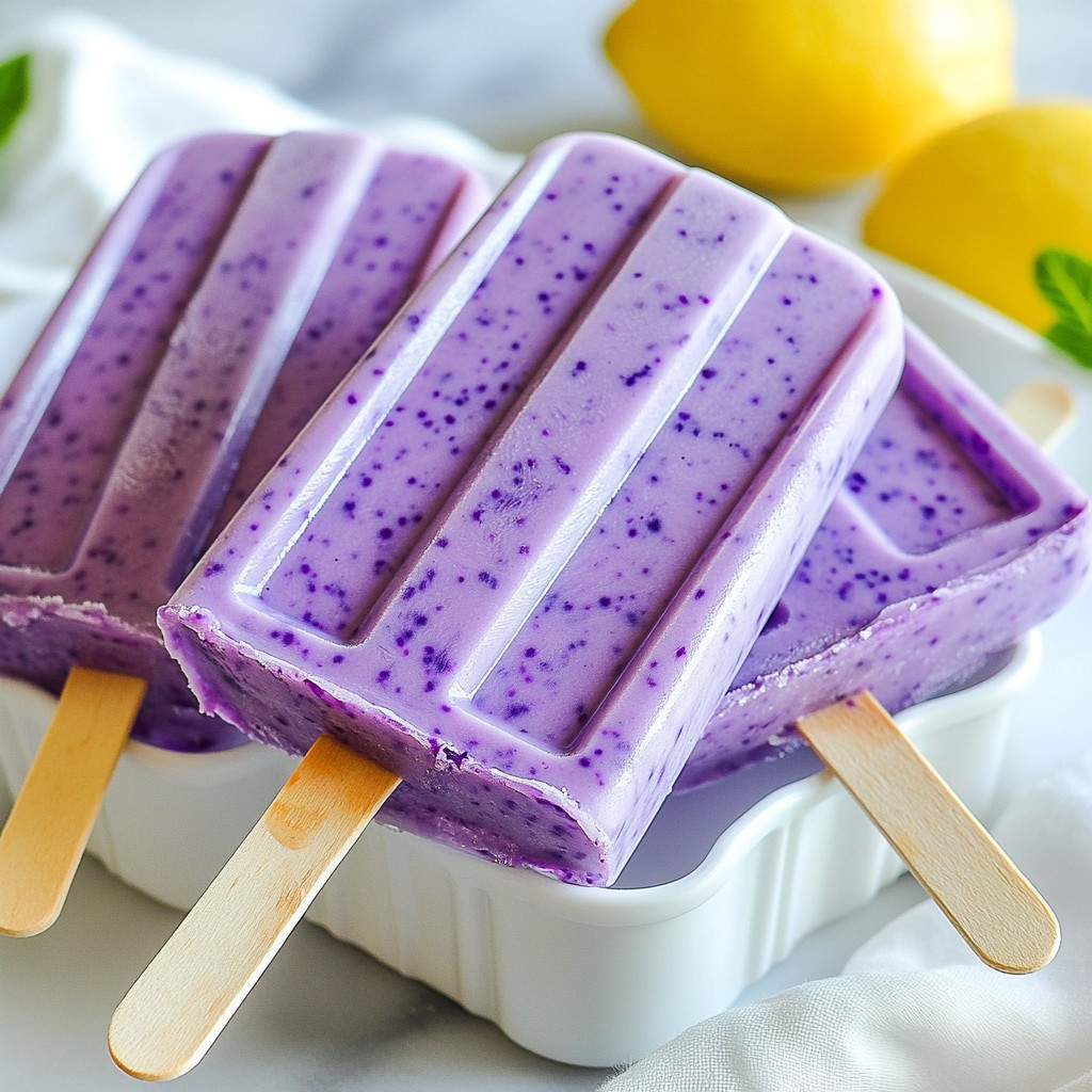 Greek Yogurt Blueberry Popsicles Refreshing Summer Treat