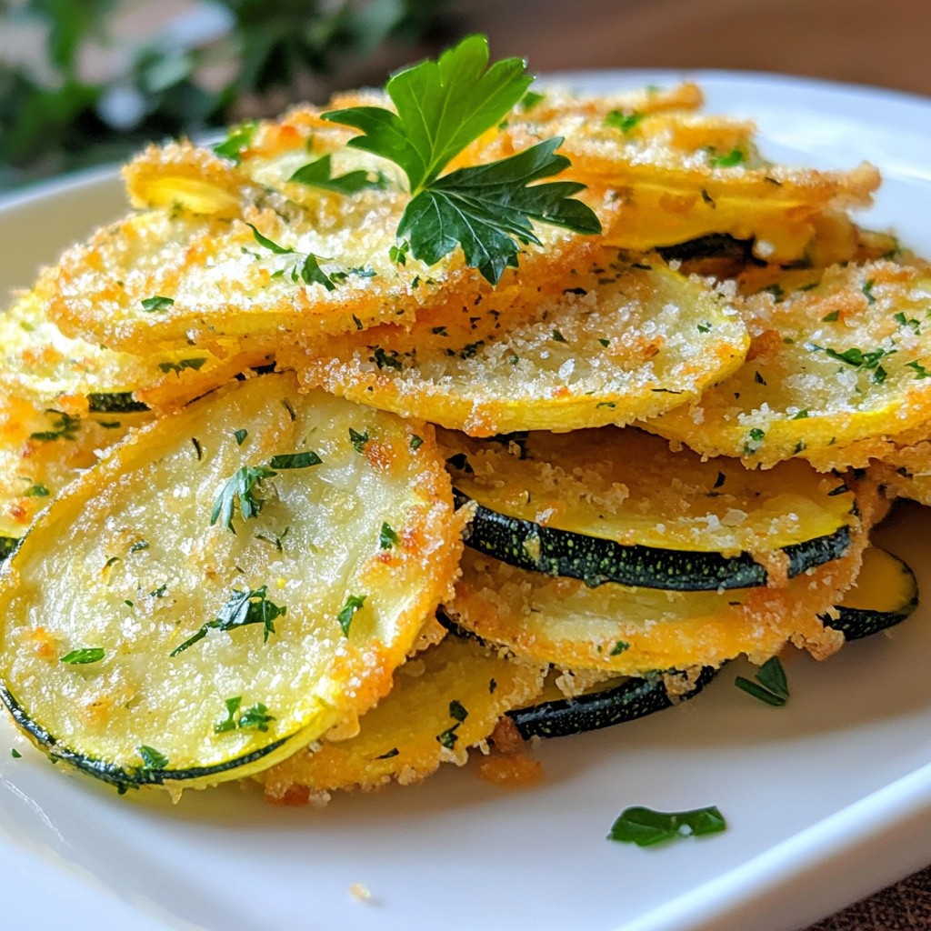 Garlic Parmesan Zucchini Chips Crunchy and Tasty Snack