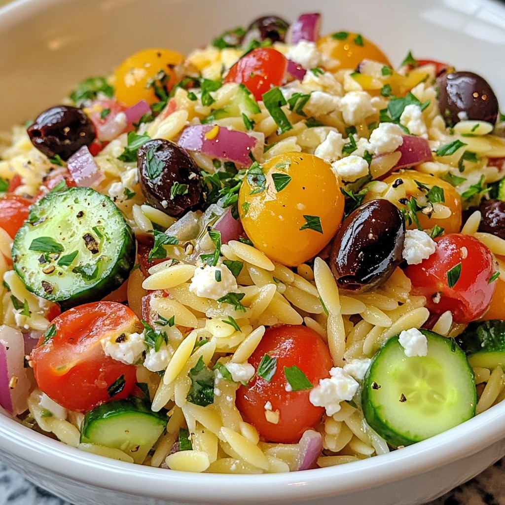 Greek Orzo Pasta Salad Flavorful and Fresh Delight