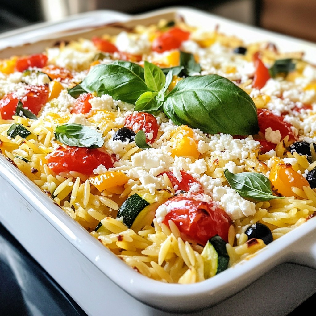 Mediterranean Orzo Pasta Bake Simple and Tasty Dish