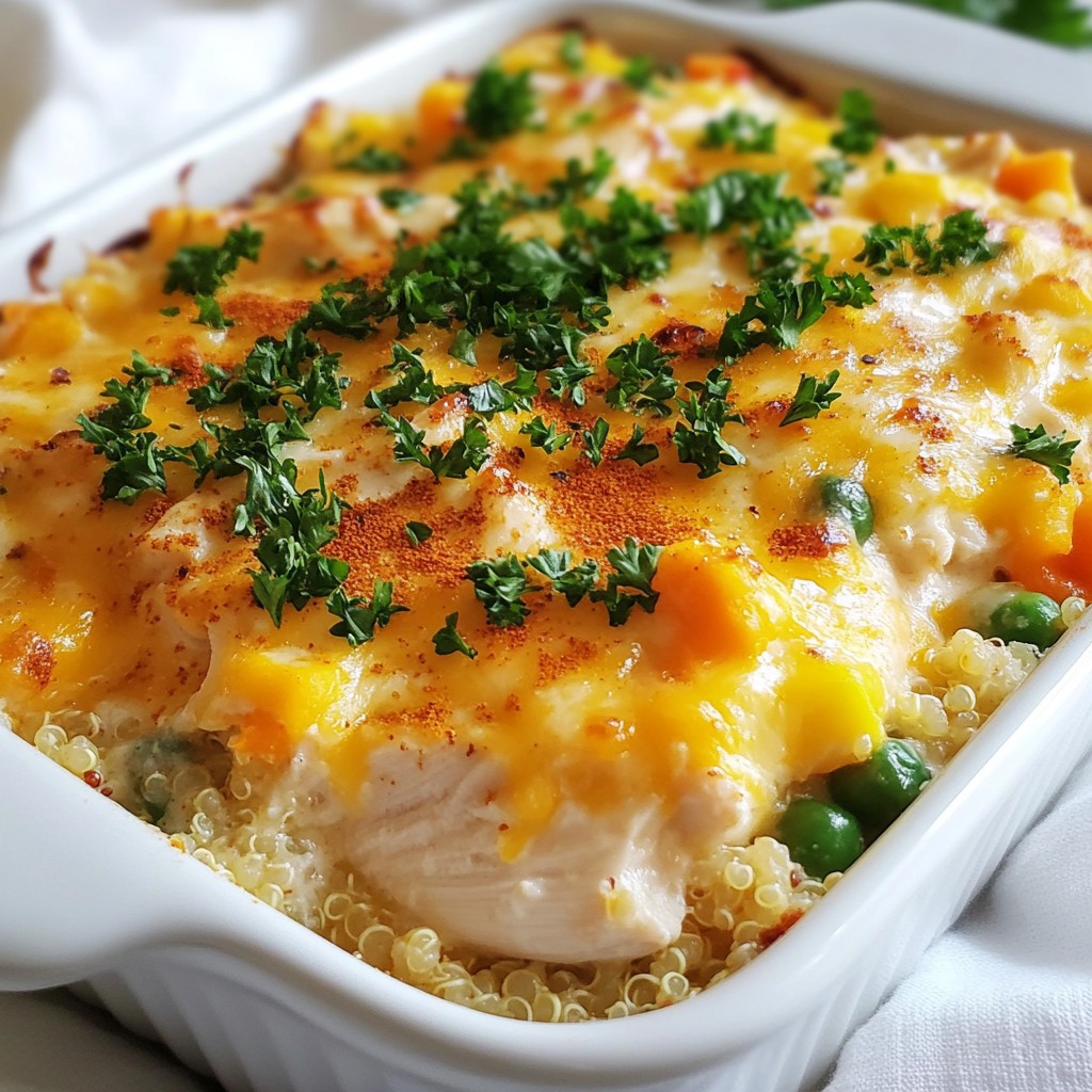 Creamy Chicken and Quinoa Casserole Easy Dinner Idea