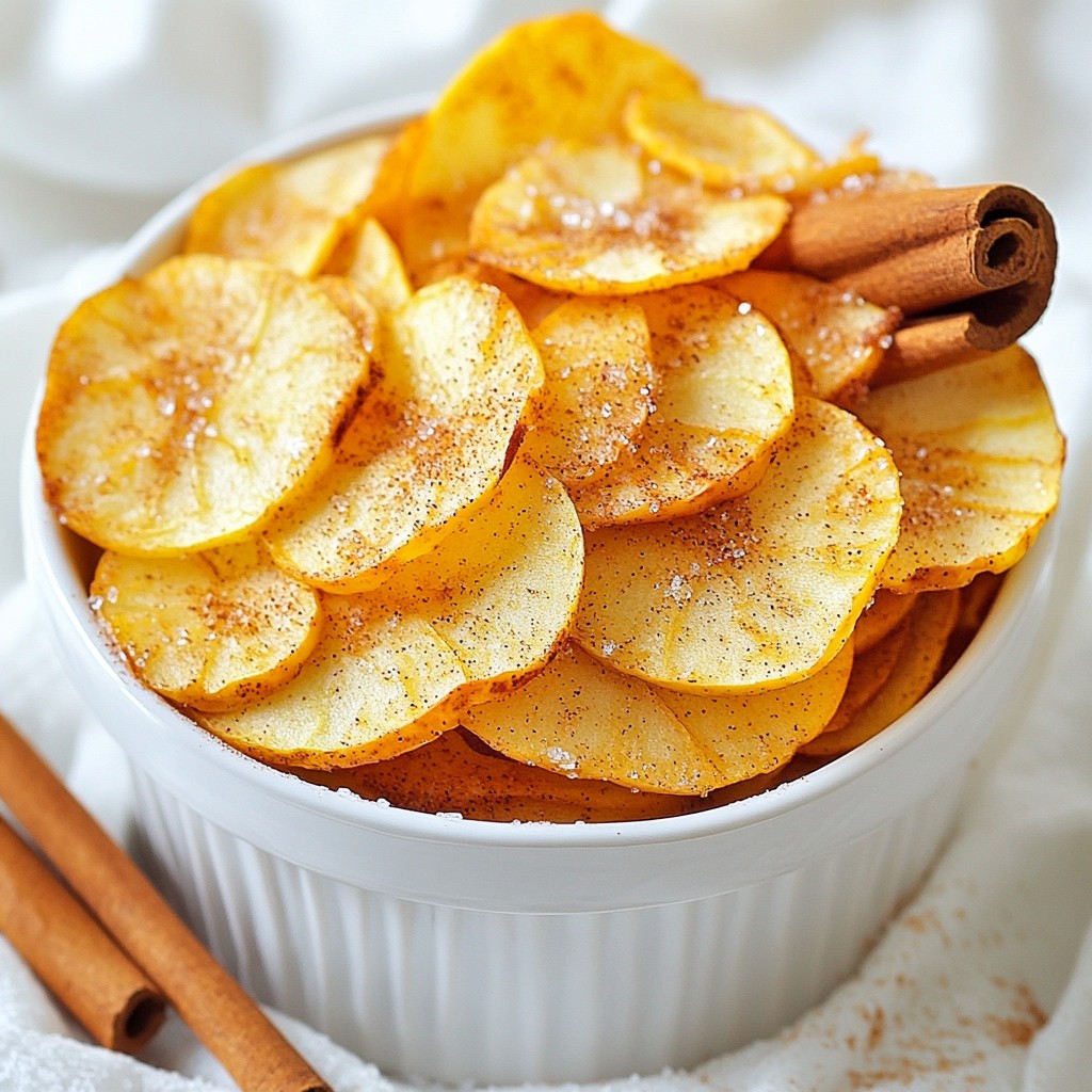 Cinnamon Sugar Apple Chips Crunchy and Tasty Snack