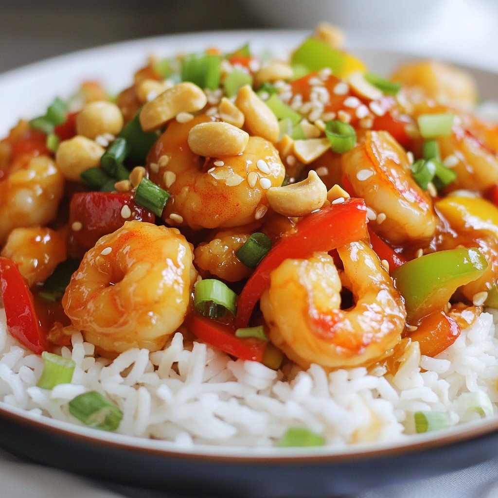 Sweet and Spicy Kung Pao Shrimp Deliciously Easy Dish