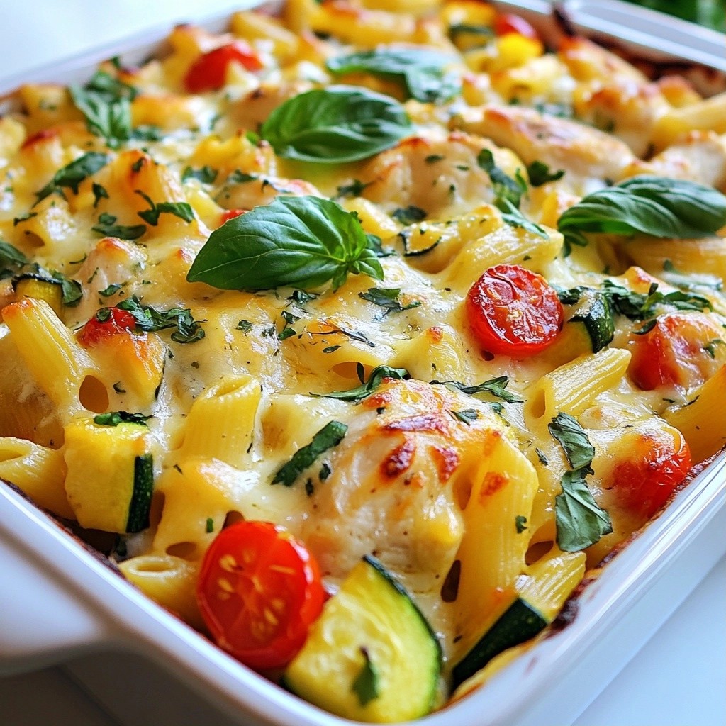 Creamy Chicken and Vegetable Pasta Bake Delight