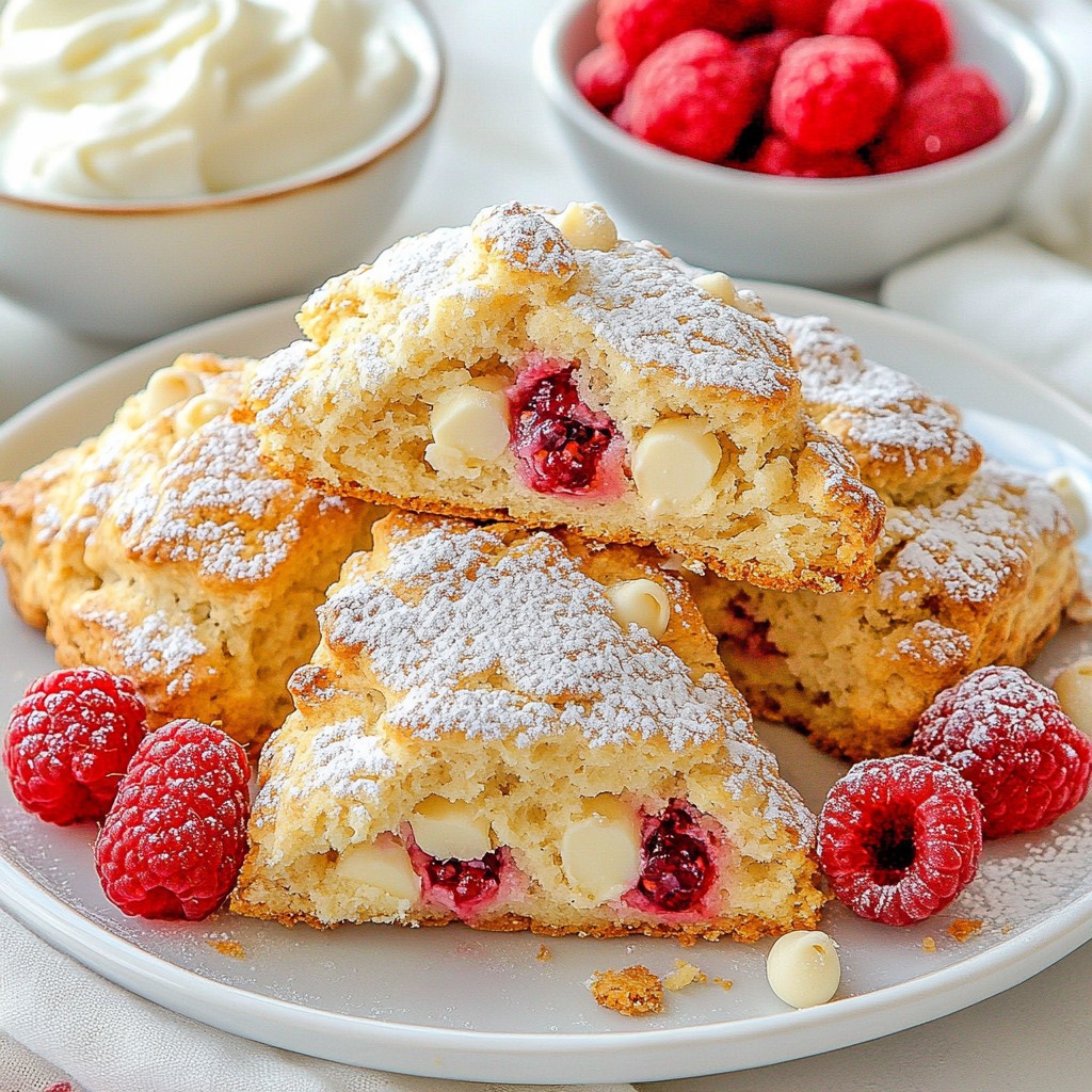 Raspberry White Chocolate Scones Rich and Flavorful Treat