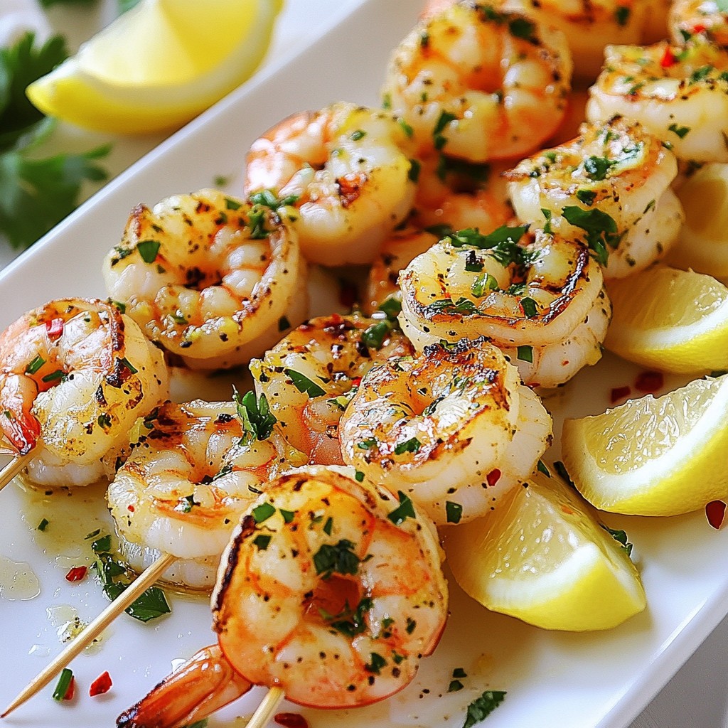Lemon Herb Grilled Shrimp Skewers Fresh and Tasty Dish