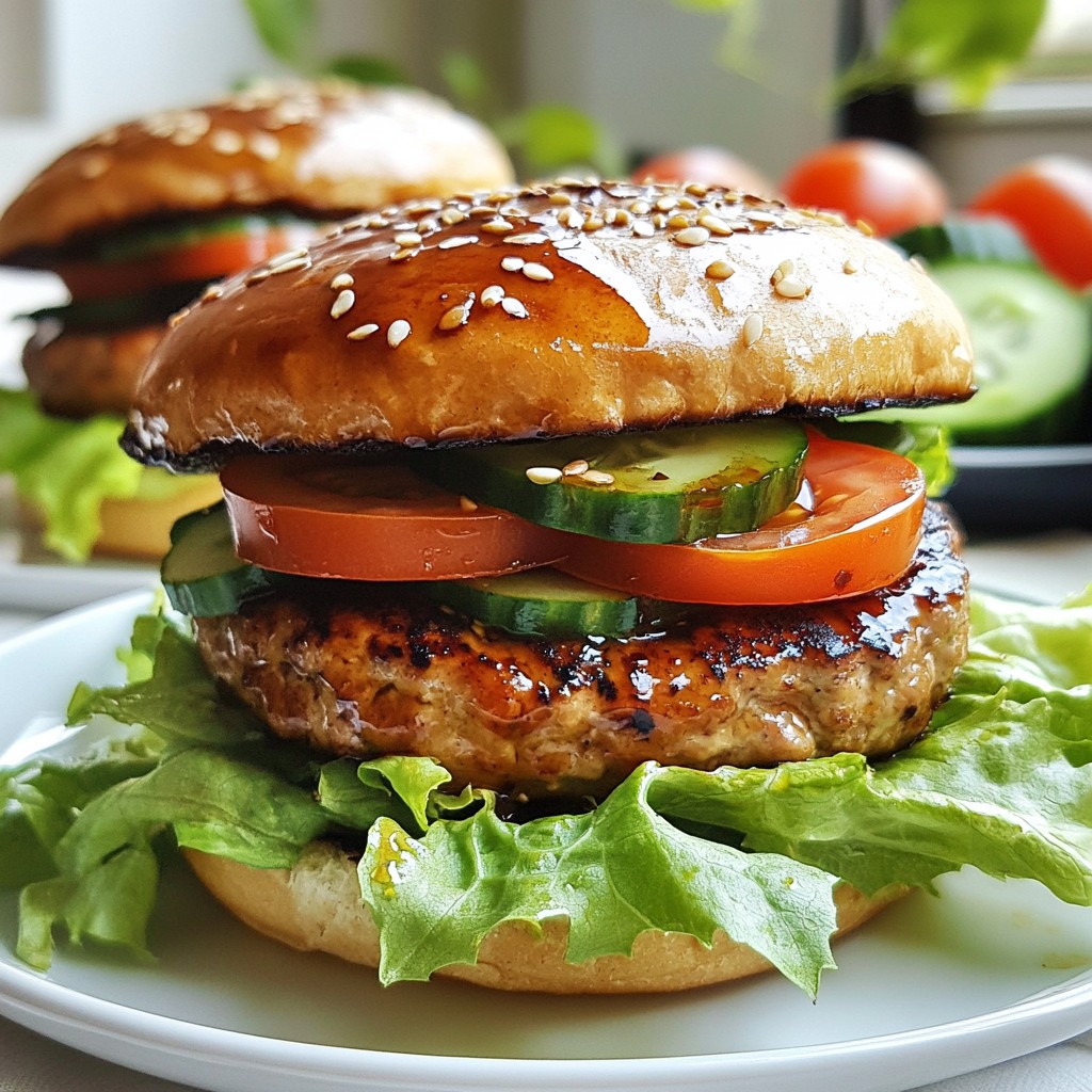 Teriyaki Glazed Turkey Burgers Tasty and Hearty Meal