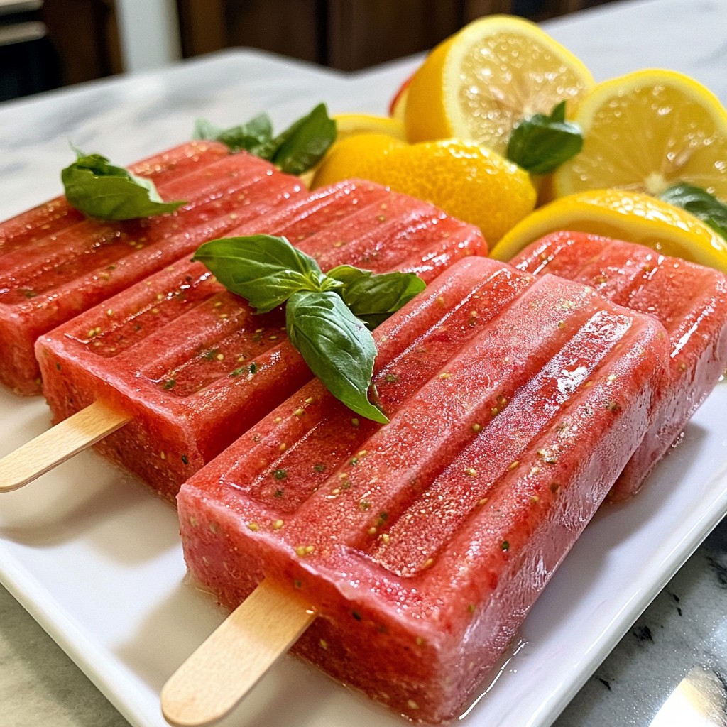 Strawberry Basil Lemonade Pops Fresh and Refreshing Treat