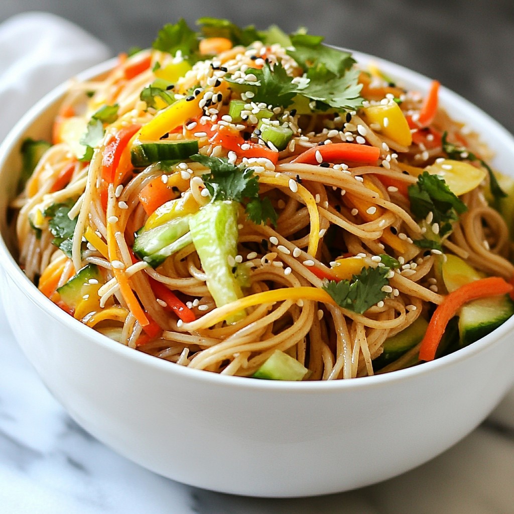 Sesame Ginger Noodle Salad Fresh and Flavorful Dish