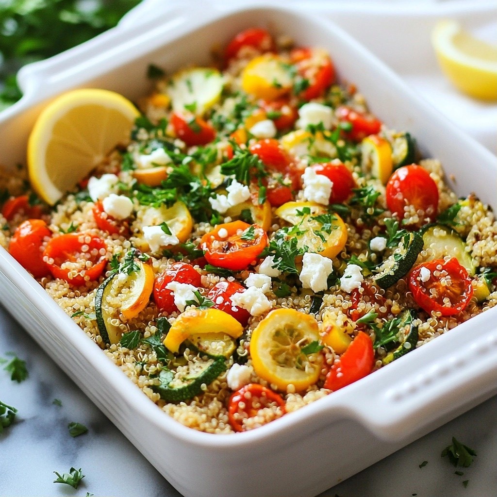 Zesty Lemon Herb Quinoa Casserole Simple and Tasty