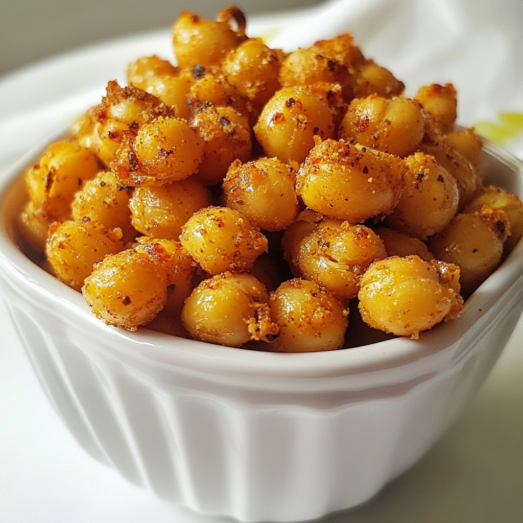 Spicy Ranch Roasted Chickpeas Crunchy and Tasty Snack