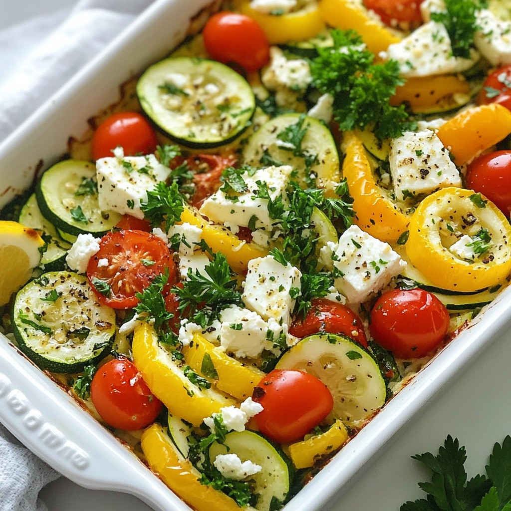 Mediterranean Veggie and Feta Casserole Bake Delight