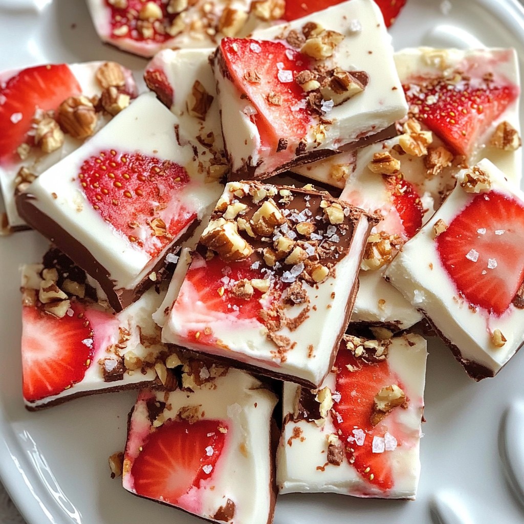 Chocolate Strawberry Yogurt Bark Delightful Treat Recipe