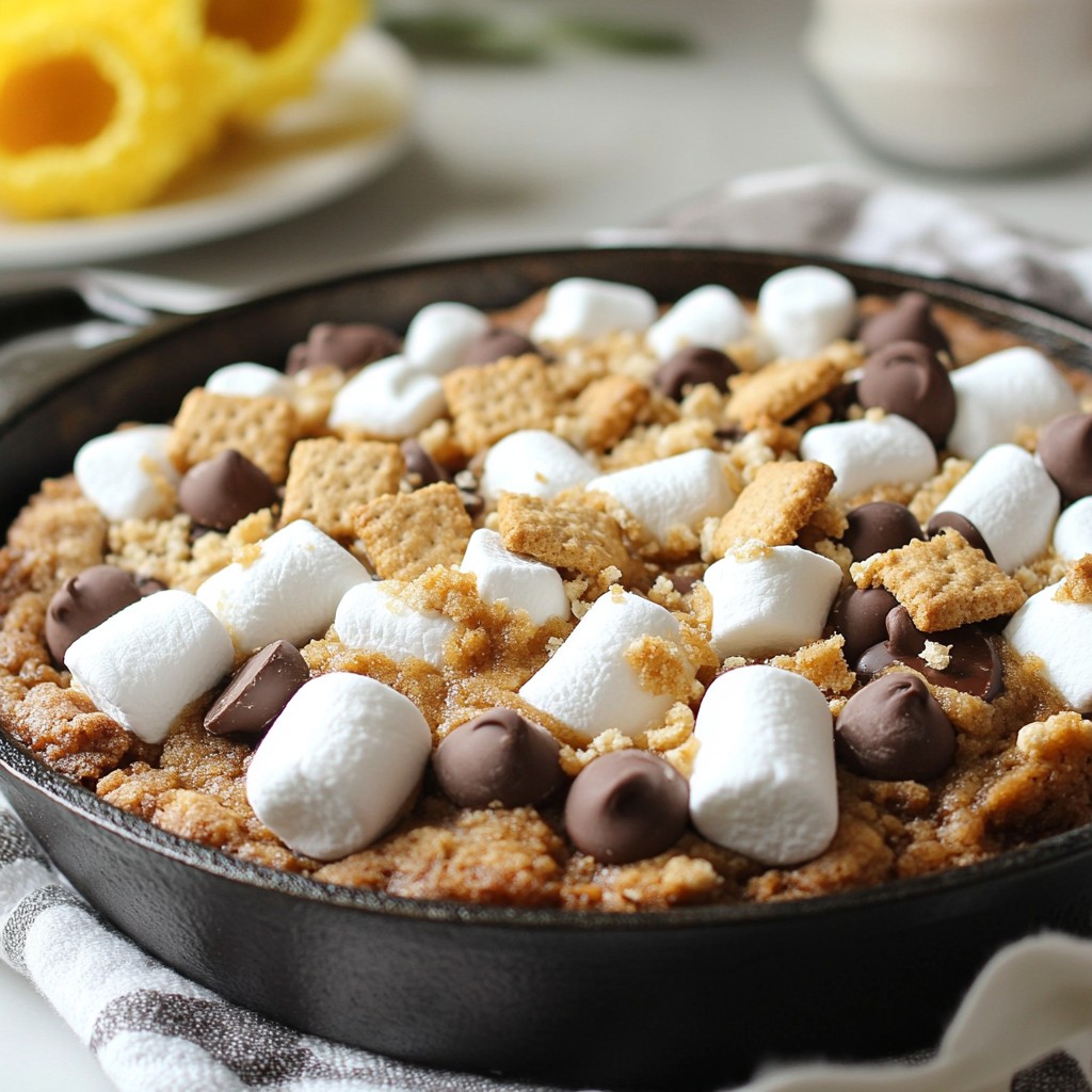 S'mores Cookie Skillet Irresistible Dessert Delight