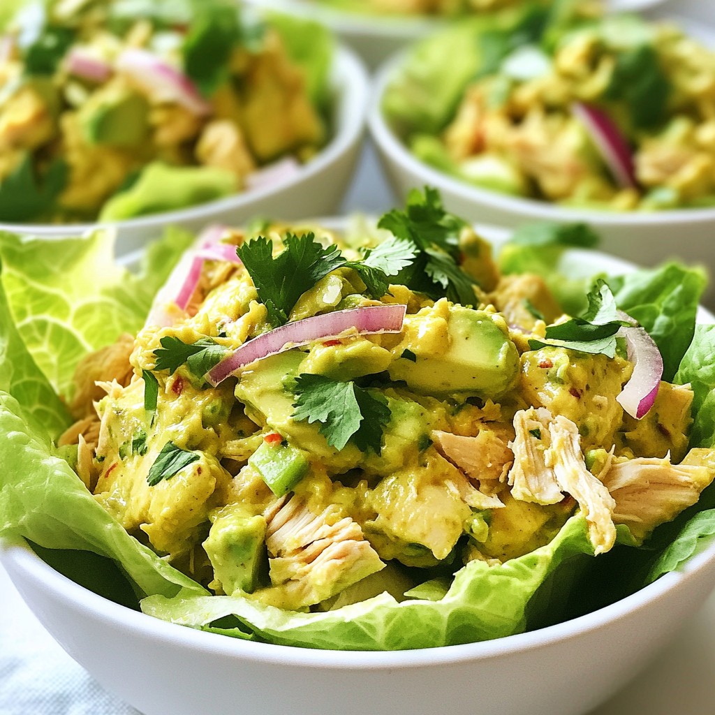 Avocado Chicken Salad Lettuce Wraps Easy and Fresh Meal