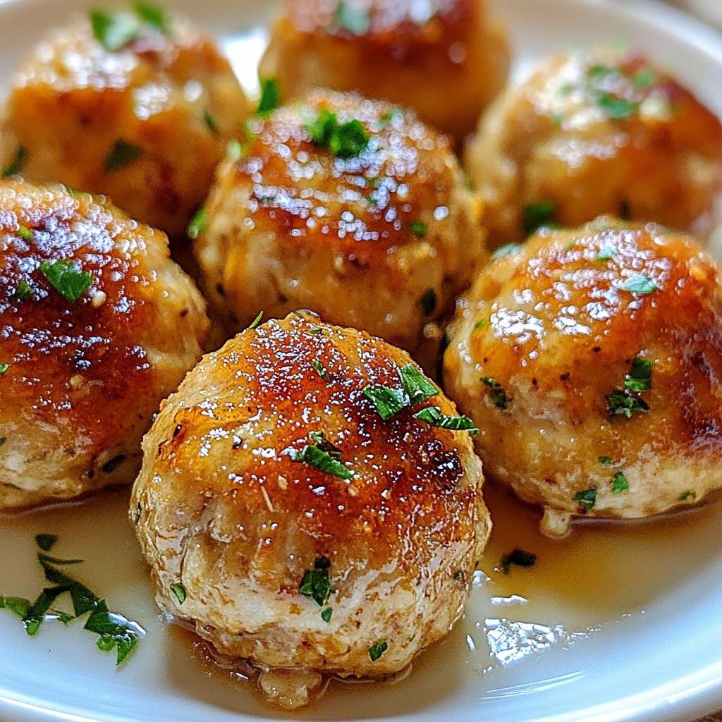 Garlic Herb Chicken Meatballs Flavorful and Easy Treat