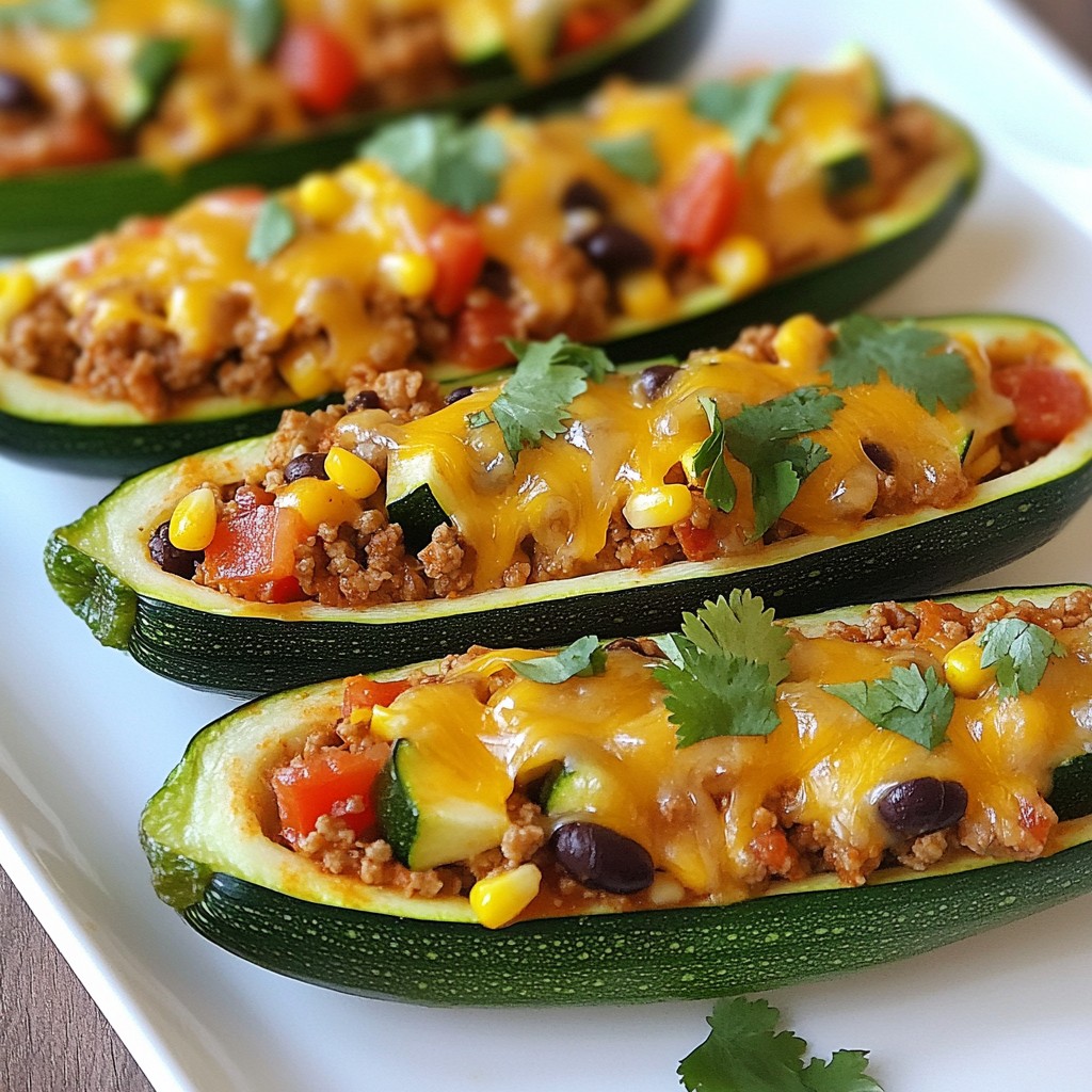 Taco Stuffed Zucchini Boats Flavorful and Easy Recipe