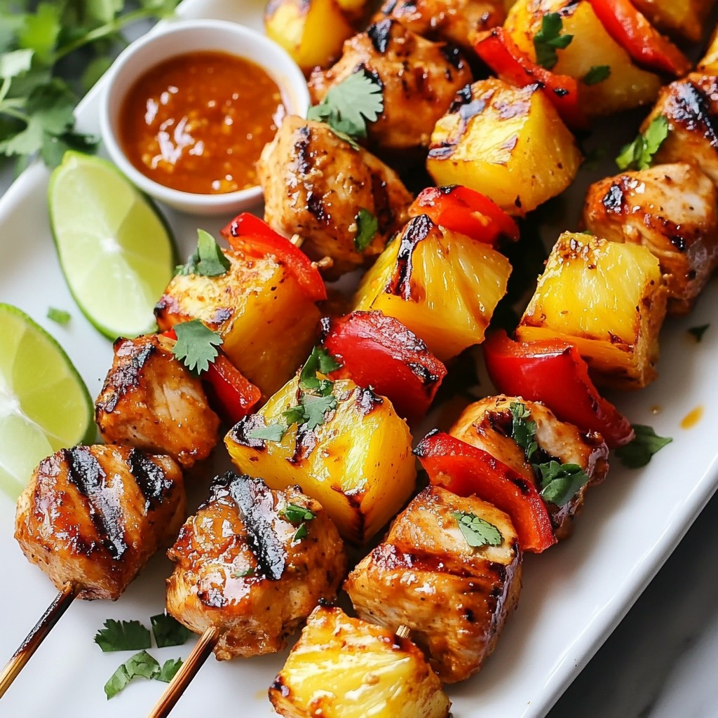 Sweet Hawaiian Chicken Skewers Flavorful Grilling Recipe