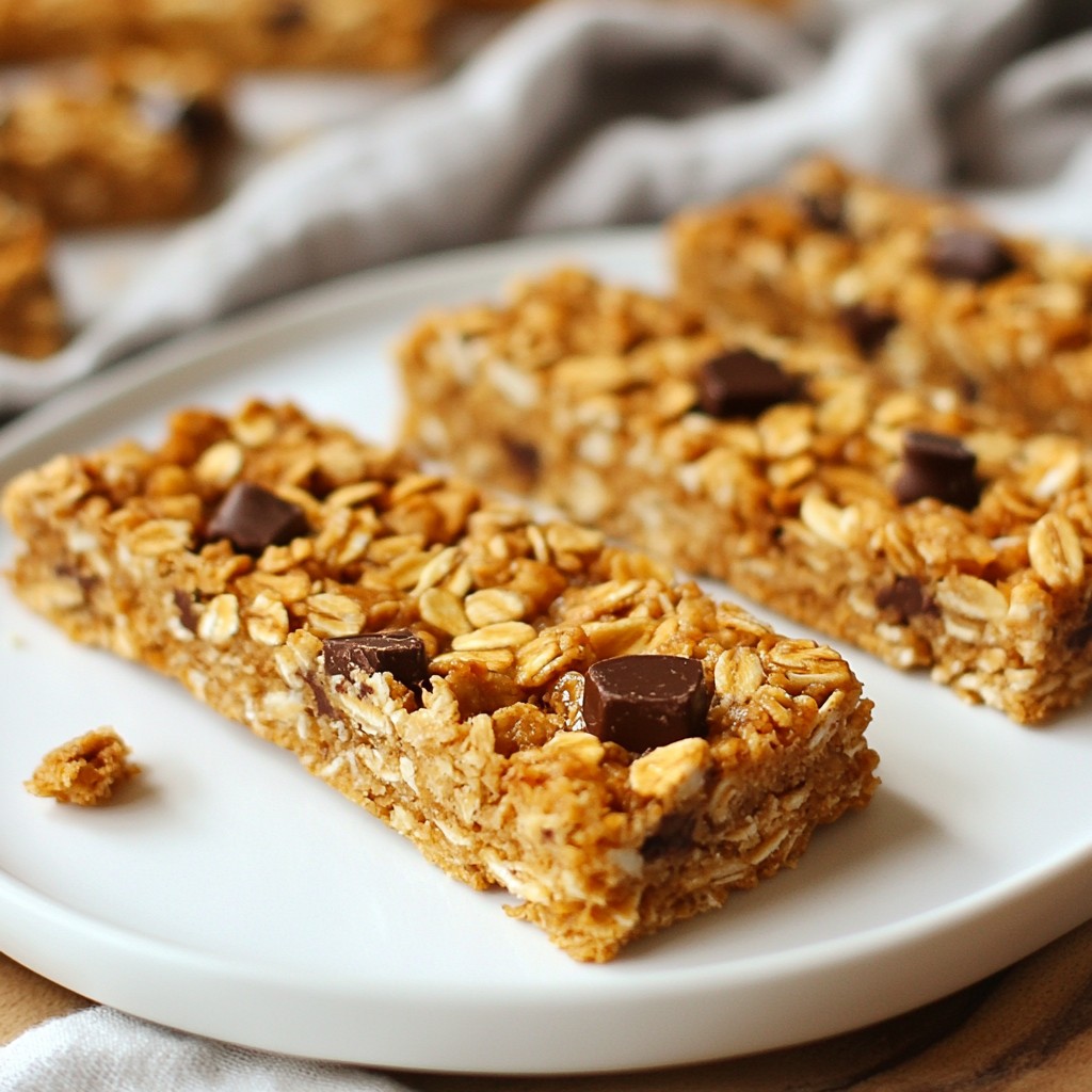 Coconut Chocolate Chip Granola Bars Simple Snack Delight
