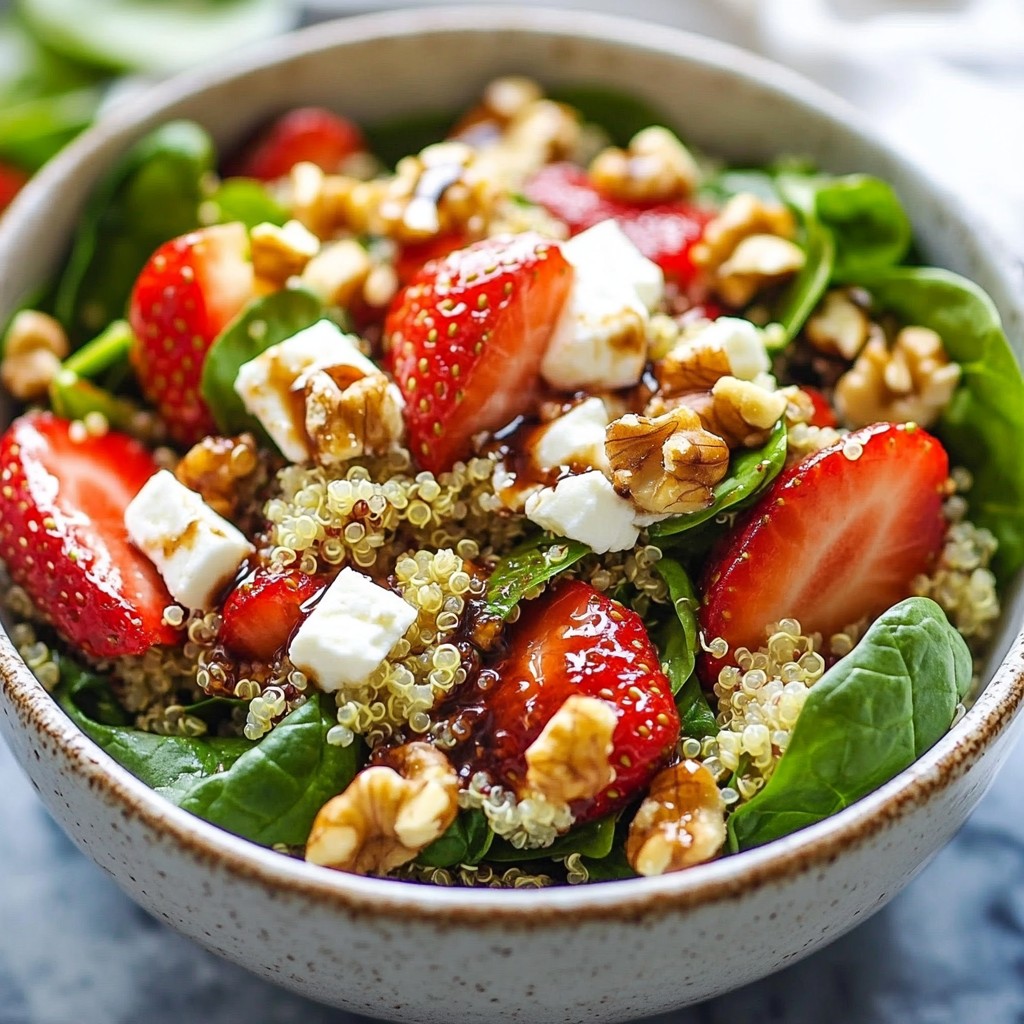 Strawberry Spinach Quinoa Salad Fresh and Tasty Mix